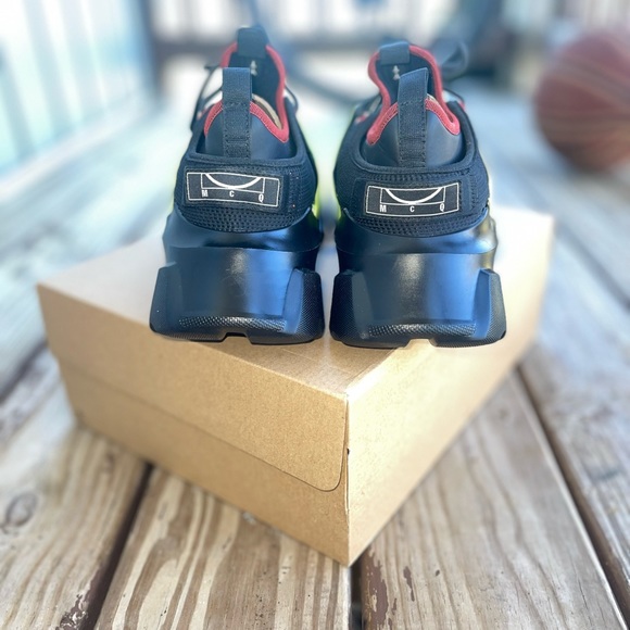 ALEXANDER MCQUEEN MCQ Men’s Orbyt Mid Neon YELLOW BLACK - Picture 9 of 12